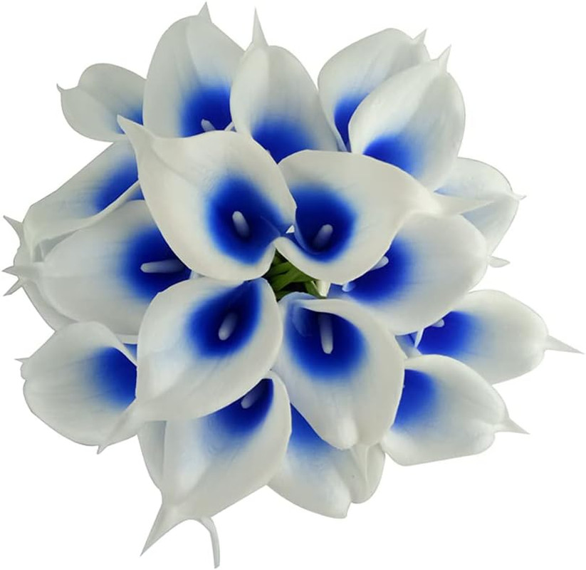 20Pcs Calla Lily Bridal Wedding Bouquet Head Latex Real Touch Flower Bouquets (B