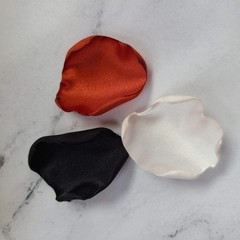 Black & Burnt Orange Rose Petals for a Gothic, Halloween Themed Wedding, Flower