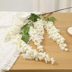 4pcs 47.2-inch Artificial Fake Wisteria Hanging Flower Garland Silk Flower Strin