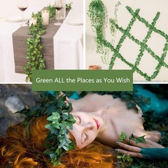 12 Pack Fake Vines for Room Decor Artificial Ivy Garland with 84 ft, Green