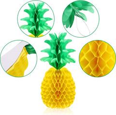 6 Pieces 14 Inch Pineapple Honeycomb Centerpieces Tissue Paper Pineapple Table H
