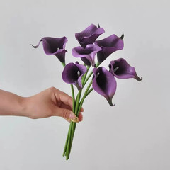 6PCS Real Touch Calla Lily Bouquet Artificial Flowers, Wedding Bridal Home Decor