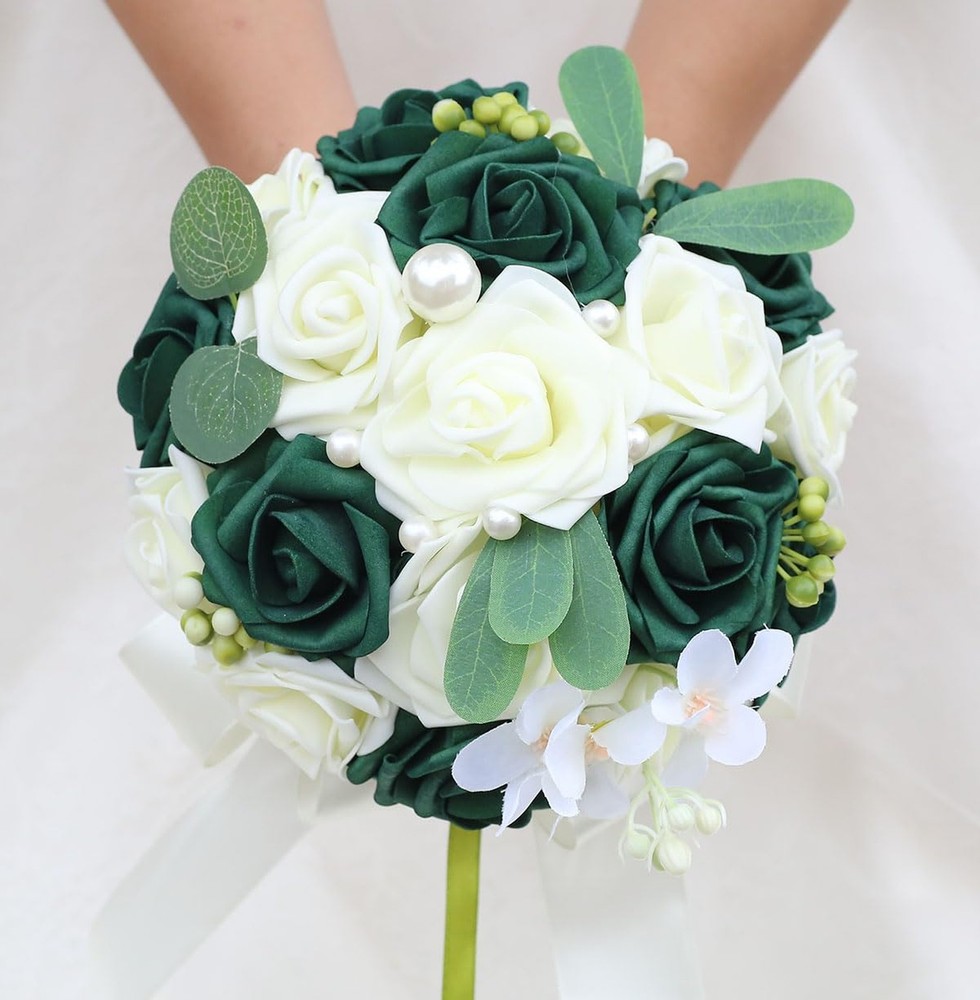 Lightweight Bridal Wedding Bouquet Round Holding Bouquet Throw Toss Artificia…