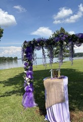 Lot Wedding Shades Of Purple Artificial Flowers Garland Net Arch Or Decor Box 5