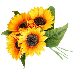 1 Bunch Wedding Bridal Bouquet Simulation Sunflower Bouquet Wedding Decoration