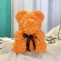 23*20*12CM Rose Bear Teddy Artificial Foam Flower Valentines Gift Wedding Decor