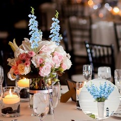 Pcs Delphinium Artificial Flowers for Decoration, 33.86 inch 10 Light Blue
