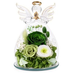 FIACO Gifts 3.86*5.91 inch, Green (Rose, Austin, Baby’s Breath, Hydrangea)