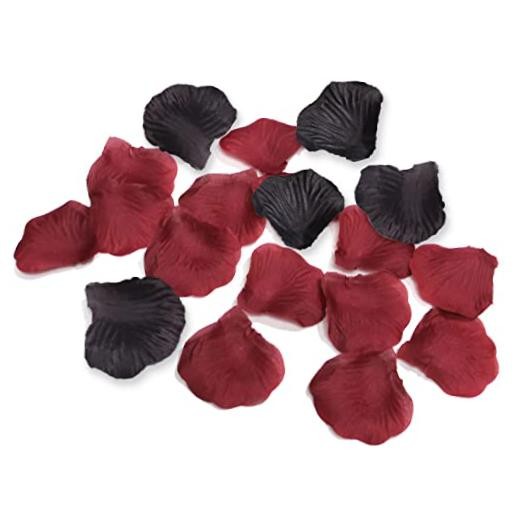 1000PCS Maroon Dark Red Black Silk Flower Rose Petals Table Scatters Wedding