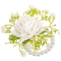 Set of 1 Adjustable Reusable Wrist Corsage for Weddings and Engagement Parties