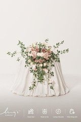 2PCS Dusty Rose Arch Flowers Artificial Floral Swags Wedding Centerpieces Faux