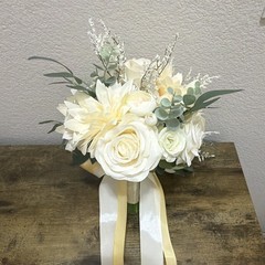 Ansofi Bridal Bouquet Artificial Flowers Silk Rose