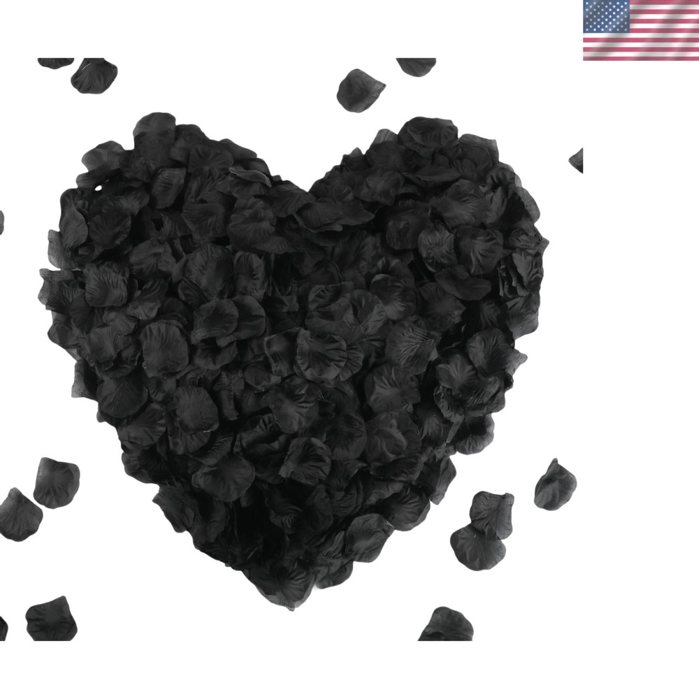 Non-Toxic 2200 PCS Black Silk Rose Petals for Valentine’s Day & Elegant Decor