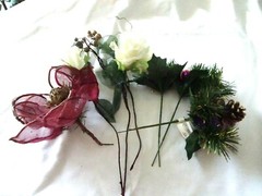 7 PCS Artificial Silk Fake Real Flower Stems-Magnolia/Roses/Picks-NEW