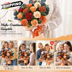 Flower Bouquet 12-Piece Preserved Roses Yellow 12 Roses, Yellow-12