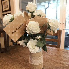 Artificial Flowers Silk Roses Fake Bridal Wedding Bouquet for Home Gar
