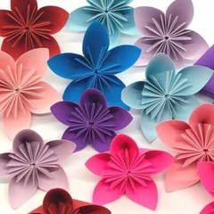 Origami Kusudama Flower Kit – Pre-folded – Ready To Glue Multi-coloured