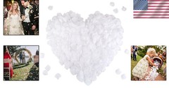 Realistic White Silk Rose Petals – 2200 Count for Weddings & Special Occasions