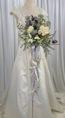 Lavender and Rose Garden Faux Silk Wedding Bouquet