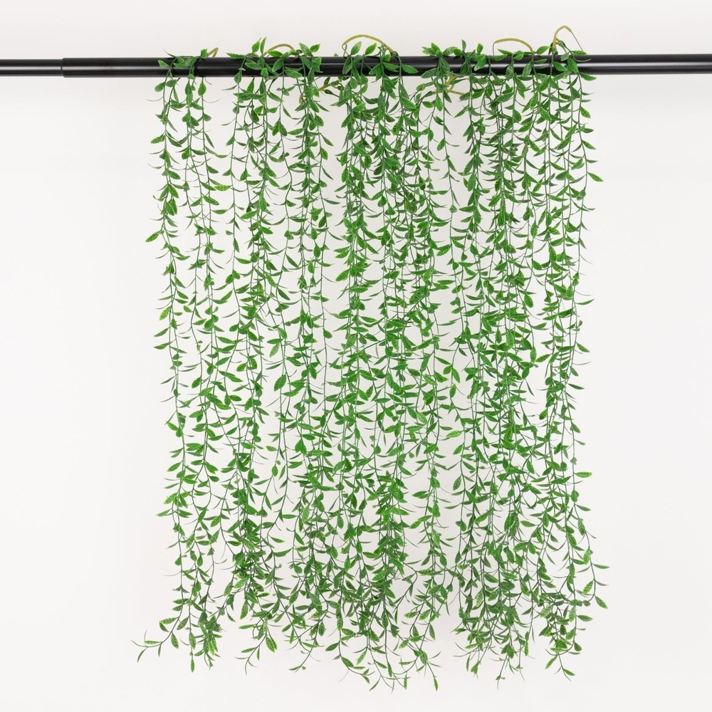 10 GREEN Artificial Ivy Greenery Garland Hanging Vines with Stems Party Events