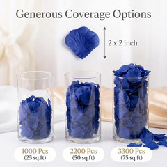 2200 PCS Royal Blue Artificial Rose Petals for Wedding | Royal blue fake rose…
