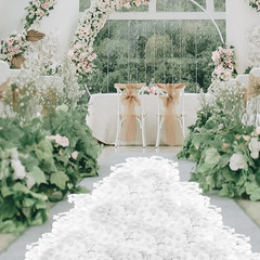 500 Pcs Exquisite White Rose Petals, Emulation Silk Rose Petals, Artificial Flow