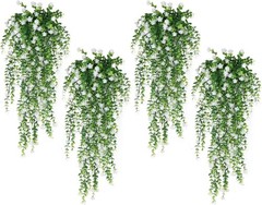 3pc Artificial Fern Plant Fake Eucalyptus Leaf Hanging Flower Vine Home Decor