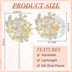 Vintage Style Rhinestone Wrist Corsage & Boutonniere for All Special Occasions