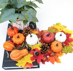 36PCS Mini Artificial Pumpkins Fall Decor Set – Realistic Small Fake Style 2