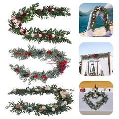 3-Style Artificial Floral Garland, for Wedding Decoration, Artificial Flower