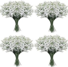 Babys Breath Artificial Flowers,30 Pcs Gypsophila Faux Flowers for White