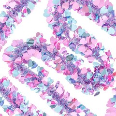 33Ft Valentines Heart Tinsel 33 Ft – Valentine’s Pink Blue, Pink+blue