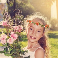 EBOOT 15 Pieces Assorted Colored Flower Crown 1 Count (Pack of 15),