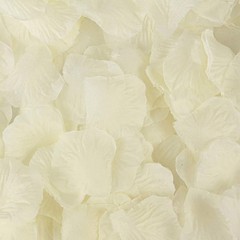 Lifelike Ivory White Silk Rose Petals – 1000 Pieces for Parties & Weddings