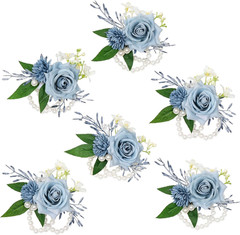 6 PCS Wrist Corsages for Wedding, Girl/Mother Bride Bridesmaids Corsages Wristle