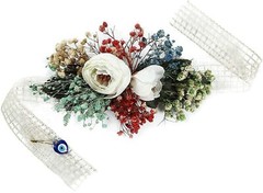 CORSAGE SET OF 4 WHITE CORSAGES FOR WEDDING CORSAGE WRISTLET