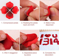 3000PCS Petalos De Rosa Rojo Pétalos De Seda De Flores Artificiales Rojo Oscuro