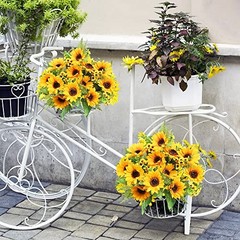 Artificial Sunflower Bouquets,2 Bunches Fake Flowers for Outdoors Baby Shower