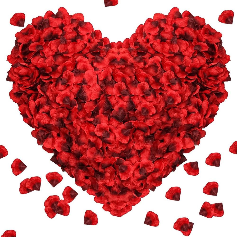 Fake rose flower petals romantic wedding anniversary decor