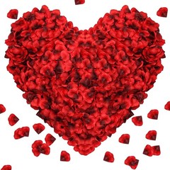 Fake rose flower petals romantic wedding anniversary decor