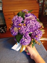 Fake Flower Bouquet For Wedding, Prom, Photos Purple Bride Spring Summer Fall