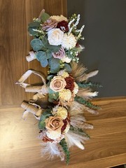 Floral Flower Bouquet For bride And Two Bridesmaids 3 PCs