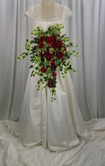 Roses and Ivy Garden Silk Wedding Bouquet