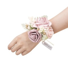 Ling’s Moment 6pcs Homecoming Wedding Wrist Corsage Artificial Flowers, Girl/…