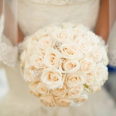 Bridal Flower Bouquet Holder 4 Pieces Wedding Foam Floral Handle Bouquet Hold…