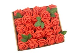 25/50pcs Artificial Foam Roses for Wedding Bouquets DIY Home Party Decoration