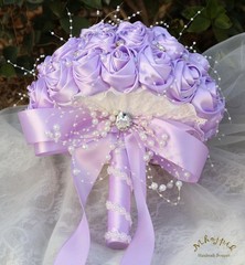 Bridal Wedding Bouquet Round Bling Brooch Bouquet Throw Toss Artificial Rose …