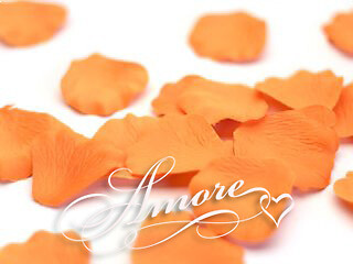 1000 Wedding Silk Rose Petals-Orange Popsicle Tangerine, Petals & Garlands, Rose