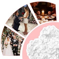 2200PCS Artificial Flower Petals Engagement Party Decorations 2000PCS White