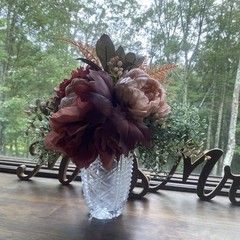 Bridal Wedding Bouquet Lovely Budget Handmade Faux Florals Dusty Rose Green